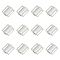12Pcs Zinc Alloy Bikini Clips, Bra Clasp Replacement Part, Lingerie Front Closure, Platinum, 16x14.5x3.5mm, Hole: 2X12mm