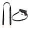 PU Leather Adjustable Bag Straps, with Alloy Swivel Clasps, Black, 85~101x2.6cm