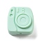 Camera Food Grade Eco-Friendly Silicone Focal Beads, DIY Necklaces Making, Aquamarine, 24x23x12mm, Hole: 2mm