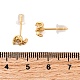 Серьга-гвоздик с прозрачным кубическим цирконием из латуни EJEW-C158-15A-G-5