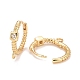 Серьги-кольца из латуни с микропаве из кубического циркония KK-C239-01G-2