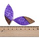 Большие подвески из смолы и дерева WOOD-F015-12H-3