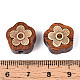 Натуральные сандаловые бусины и латунные бусины WOOD-T032-33F-3