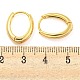 Овальные женские серьги-кольца из латуни EJEW-M255-01G-3