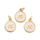 Подвески из латуни с покрытием из эмали KK-C063-15G-1