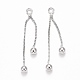 Подвески с кисточками из латуни KK-C236-02P-1