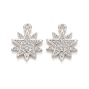Латунные микропаве прозрачные кубические циркониевые подвески KK-A156-20P