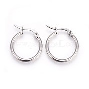 Серьги-кольца из нержавеющей стали 304 EJEW-P173-13P-01