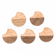 Подвески из прозрачной смолы и ореха RESI-S389-038A-B04