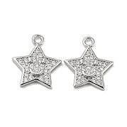 Латунные микропаве прозрачные кубические циркониевые подвески KK-H460-17P
