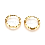 Серьги-кольца Huggie Hoop из нержавеющей стали 304 EJEW-G272-02-12mm-G