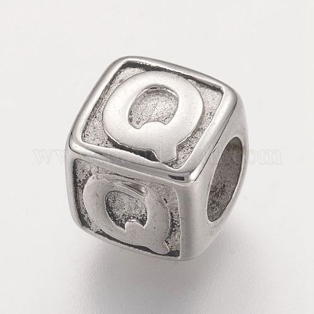 Европейские бусины из нержавеющей стали 304 STAS-G134-01P-Q-1