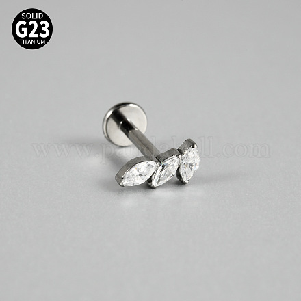 Серьги g23 из титана с микропаве из кубического циркония для хряща WG0CACB-09-1