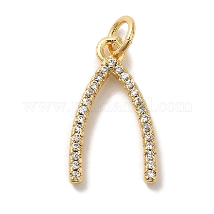 Подвеска из латуни с микропаве из кубического циркония KK-U027-14G-1