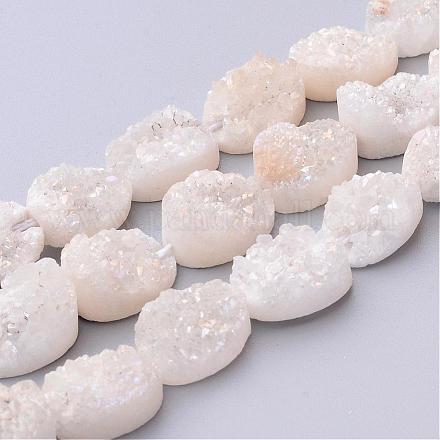 Гальванические природный кристалл кварца бусы пряди G-P150-13x18mm-01-1