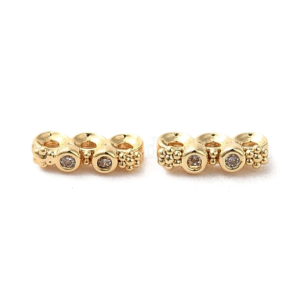 Латунный микро pave прозрачный кубик циркония подвески KK-G481-01G-1