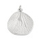 Rack Plating Brass Pendants, Cadmium Free & Lead Free, Long-Lasting Plated, Leaf, Platinum, 22x20.5x2mm, Hole: 3mm