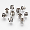 Tarnish Resistant 202 Stainless Steel Beads, Grooved Column, Stainless Steel Color, 7x5.5mm, Hole: 5mm