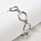 Brass Hexagon Link Chain Bracelets for Women Men, Platinum, 7-7/8 inch(19.9cm)