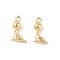 Brass Charms, Cadmium Free & Nickel Free & Lead Free, Sea Lion, Real 18K Gold Plated, 11x7x3.5mm, Hole: 1.2mm