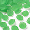 Transparent Frosted Acrylic Pendants, Petaline, Lime Green, 16x14.5x3mm, Hole: 1.6mm