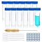 DIY Kit, with Transparent Disposable Plastic Centrifuge Tube, Label Paster, Plastic Pipettes Dropper and Cleaning Brush, Clear, 28x16.5cm; capacity: 1~50ml