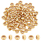 Brass Beads, with Silicone, Rondelle, Real 18K Gold Plated, 5x2mm, Hole: 1.2mm