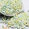Macaron Color Opaque Frosted Glass Seed Beads, Peanut, Colorful, 6x3x3mm, Hole: 1.2mm, about 4000pcs/pound
