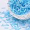 Transparent Colours Rainbow Glass Bugle Beads, AB Color, Sky Blue, 6x1.8mm, Hole: 0.6mm
