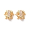 Brass Micro Pave Clear Cubic Zirconia Beads, Frog, Real 18K Gold Plated, 12.5x12x4mm, Hole: 1mm