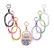 SUPERFINDINGS 7Pcs Clear Figure Display Bag 7 Colors Blind Box Display Case Portable Small Figure Storage Hanging Blind Box Organizer Dustproof Collectibles Display Bag with Keychain Zipper