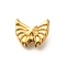 Ion Plating(IP) 304 Stainless Steel Beads, Bat, Real 18K Gold Plated, 11x13x5mm, Hole: 2mm