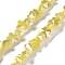 Electroplate Butterfly Glass Beads Strands, Faceted, AB Color Plated, Yellow, 8x10x5.5mm, Hole: 1.2mm, about 100pcs/strand, 29.13''(74cm)