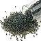 TOHO Round Seed Beads, Japanese Seed Beads, (243) Inside Color AB Topaz/Opaque Emerald Lined, 11/0, 2.2mm, Hole: 0.8mm, about 5555pcs/50g