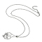 Tarnish Resistant 304 Stainless Steel Cable Chains Macrame Pouch Empty Stone Holder for Pendant Necklaces Making, with Slide Beaded, Stainless Steel Color, 20.98 inch(53.3cm), Tray: 21x21mm