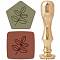 CRASPIRE Pottery Stamp for Clay Eucalyptus Leaves Handmade 1 inch(25mm) Ceramics Stamp Removable Brass Head with Golden Handle Unique Imprints DIY Crafts Polymer Clay Tools Makers (Non-Custom)