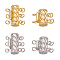 8 Sets 4 Styles Brass Box Clasps, Multi-Strand Clasps, Column, Platinum & Golden, 12~17x11.5~12x6.5mm, Hole: 1.8~2mm, 2 sets/style