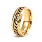 Rotatable Stainless Steel Finger Ring, Viking Runes for Men's, Golden, US Size 11(20.6mm)