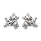 Alloy Pendants, Cadmium Free & Nickel Free & Lead Free, Dog, Platinum, 21x19.5x5mm, Hole: 1.8mm