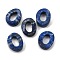 Natural Lapis Lazuli Pendants, Oval Charms, 23x18x6.5mm, Hole: 7.5x12.5mm
