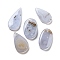Natural Blue Lace Agate Pendants, Geometric Charms, Mixed Shapes, 30.5~56.5x14~31.5x5~10mm, Hole: 2~2.5mm