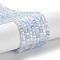 Gradient Color Electroplate Glass Bead Strands, Segmented Multi-color, AB Color Plated, Faceted, Cube, Light Sky Blue, 2.5x2.5x2.5mm, Hole: 0.8mm, about 170~180pcs/strand, 16.93~17.72 inch(43~45cm)