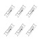 Eco-Friendly Brass Watch Band Clasps, Long-Lasting Plated, Lead Free & Cadmium Free, Platinum, 17x4.5x4mm