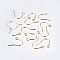 304 Stainless Steel Earring Hooks, with Horizontal Loop, Real 18K Gold Plated, 18x15mm, Hole: 2mm, Pin: 0.7mm
