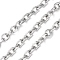 Oval Oxidation Aluminum Cable Chains, Unwelded, Pink, Link: 9x7.5x2mm, about 30 yards/roll
