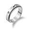 Sun & Cloud & Bolt Lightning 201 Stainless Steel Rotating Finger Ring, Fidget Spinner Ring for Calming Worry Meditation, Platinum, US Size 10(19.8mm)
