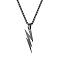 304 Stainless Steel Box Chain Necklaces, Lightning Pendant Necklaces
