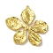 304 Stainless Steel Pendants, Real 18K Gold Plated, Flower, 42x41x3mm, Hole: 1.8mm