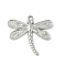 304 Stainless Steel Dragonfly Pendants, Insect Charms, Non-Tarnish, Stainless Steel Color, 27x30x2.5mm, Hole: 2mm