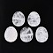 Natural Quartz Crystal Pendants, Rock Crystal Teardrop Charms, 39~41x31~33x5~7mm, Hole: 2~3mm